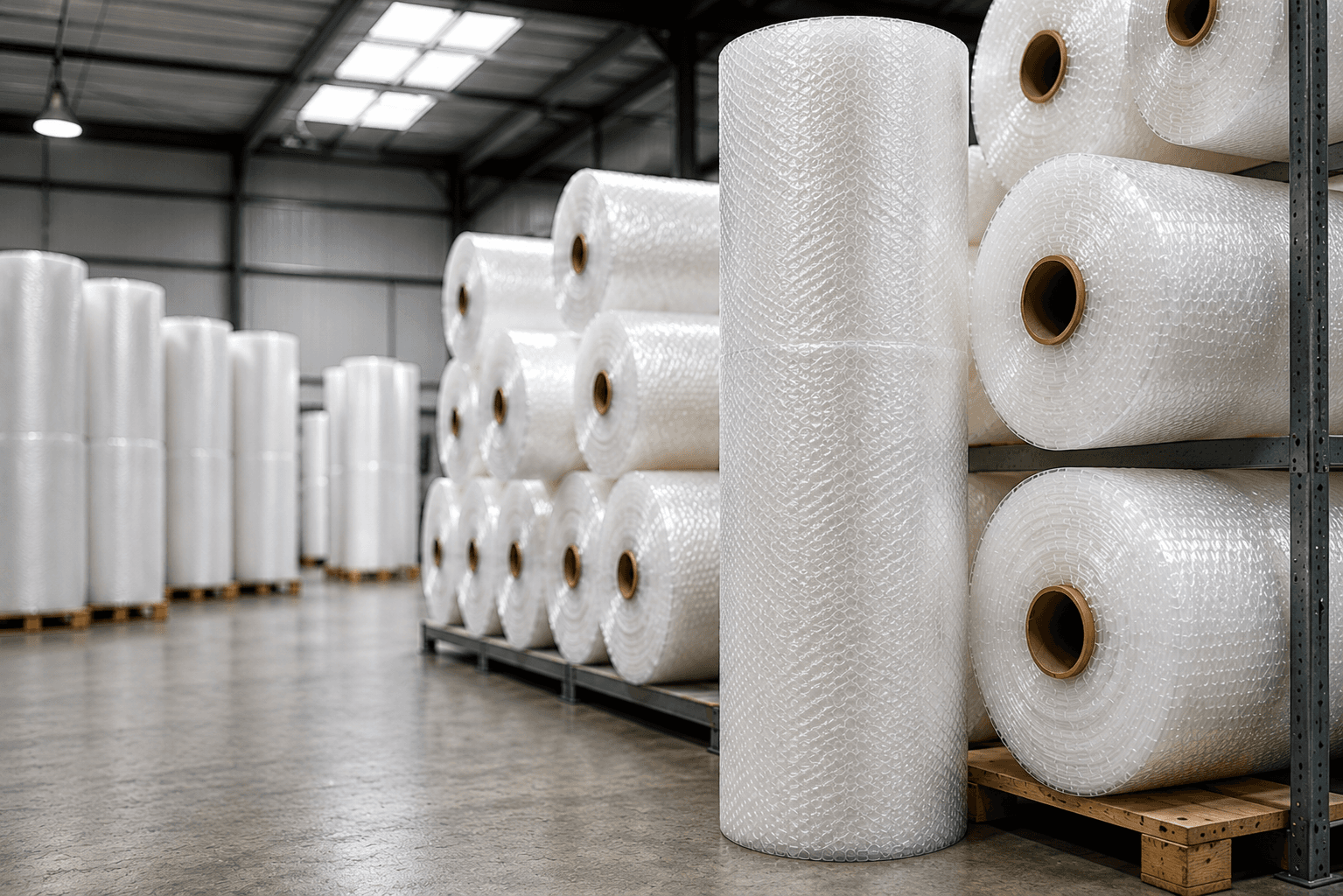 Bubble wrap warehouse background
